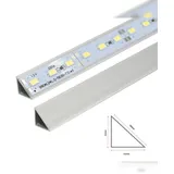 Energmix 2 Meter Alu Profile Alu Schiene Profil für LED-Streifen ohne Abdeckung Profil E
