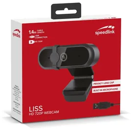 Speedlink LISS 720P HD Webcam Schwarz