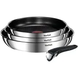 Tefal Ingenio Emotion Induktions-Bratpfannen-Set, antihaftbeschichtet, Edelstahl, 4-teilig, L897S474