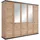 hom'in Drehtürenschrank Benton 255 x 209 x 60 cm Dunkelgrau/Eiche