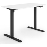 eSmart ETX-121BW 120x60cm Weiß Ergonomischer Steh-Sitz-Schreibtisch Stufenlos elektrisch höhenverstellbar 73,5-123,5 cm 3x Memory USB Ladeport Ak... - Weiß