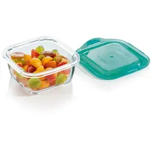 Luminarc Glasbehälter quadratisch transparent/grün 360 ml