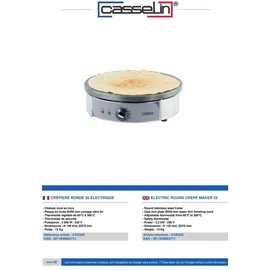 Casselin Crêpe-Gerät rund 35 Weiß