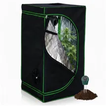 MuCoLa Growbox 0,6 x 0,6 x 1,2 m schwarz/grün