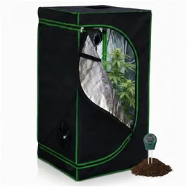 MuCoLa Growbox 0,6 x 0,6 x 1,2 m schwarz/grün