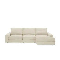 Ecksofa  Branna , creme , Maße (cm): B: 322 H: 88 T: 164