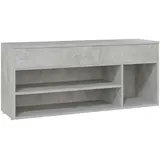 vidaXL Schuhbank Betongrau 105x30x45 cm Holzwerkstoff