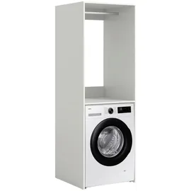 xonox.home Free Waschmaschinenschrank 66 x 195 cm Weiß Spanplatte
