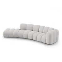 Micadoni Sofa Lupine, modular 5-Sitzer grau