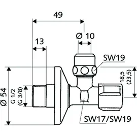 Schell Eckventil Comfort G 3/8