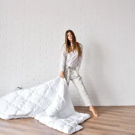 sei design heimtextilien inh. i. richter Winter Bettdecke Air Softfill Collection SWAN DE LUXE, 200x220 cm - Weiß