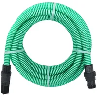 VidaXL Saugschlauch mit PVC-Anschlüssen Grün 1" 7 m PVC