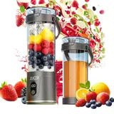 600ml Tragbarer Mixer Smoothie Maker to Go, Mini Standmixer mit 12 Klingen, USB-Aufladung, Kabellos Smoothie-Maker Mini-Mixer für Shakes und Smoothies, für Küche/Fitnessstudio/Zuhause