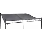 Anbau Pavillon Ersatzdach 300 X 250 Cm - Grau - Universal Pavillondach Mit Ösen Und Klettverschluss - Garten Party Pavillon Zubehör Ersatz Dach