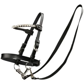 my hobby horse - Zaumzeug für Steckenpferde - schwarz mit silbernen Steinen