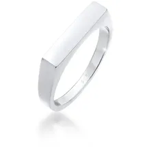 Elli Ring 925 Sterling Silber Pinky Ring, Siegelring in Silber | Gr.: 58