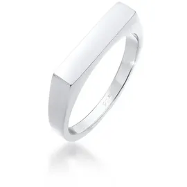 Elli Ring 925 Sterling Silber Pinky Ring, Siegelring in Silber | Gr.: 58