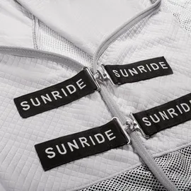 SUNRIDE Dubai Sommerdecke Fliegendecke mit abnehmbarem Halsteil - hellgrau - 145 cm)