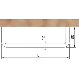SOTech Garderobenstange U-Form 730 mm 12 mm