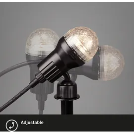 Brilo led Außenleuchte schwenkbar 1xGU10 IP44 3 w schwarz Kunststoff ner