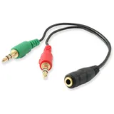 Equip Audio Splitter Y-Kabel 3,5mm-Klinken-Buchse / 2x 3,5mm-Klinken-Stecker 13,0m (null)