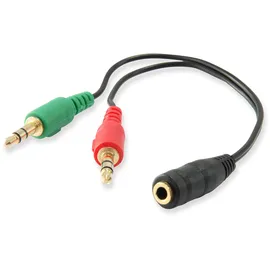Equip Audio Splitter Y-Kabel 3,5mm-Klinken-Buchse / 2x 3,5mm-Klinken-Stecker 13,0m (null)