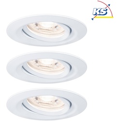 Paulmann 3er-Set LED Einbauleuchte NOVA MINI mit Modul COIN, schwenkbar, Weiß matt PAUL-94293
