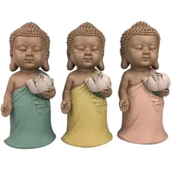 Signes Grimalt Statuetten und Figuren Linda Buddha Set 3 Einheiten in Multicolor, Einheitsgrösse