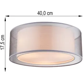 GLOBO LED Deckenleuchte 3x E14 grau rund