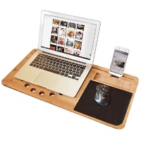 mikamax - Lapzer - Bambus laptop unterlage - Betttisch - Laptop Schreibtisch- Laptoptisch - Knietablett - Schoßtablett - 59 x 31 x 2 cm