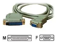 DEXLAN Nullmodemkabel - DB-9 (W) zu DB-25 (M)