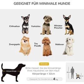 PawHut Hundewagen 1-tlg Khaki 67 x 45 x 96 cm