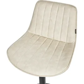 Beliani Barhocker Kunstleder beige 2er Set