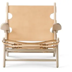 Fredericia The Hunting Chair, eiche geseift / leder natur