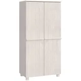 vidaXL Kleiderschrank HAMAR Weiß 89x50x180 cm Massivholz Kiefer
