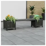 MuCoLa Gartenbank 180 x 40 x 40 cm Schwarz