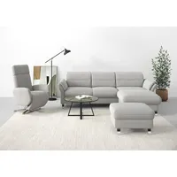 sit&more Ecksofa »Grenoble L-Form mit Federkern«, wahlweise mit Bettfunktion, Bettkasten, Arm- und Kopfteilverstellung