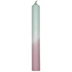 Kerzenfarm Hahn Dip Dye Stabkerze Mint-Rosa