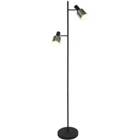 Steinhauer Stehleuchte Standleuchte Beistelllampe Leuchte Wohnzimmer, Metall schwarz E27