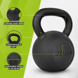 VirtuFit Kettlebell Pro Kettle Bell Gusseisen 16 kg schwarz