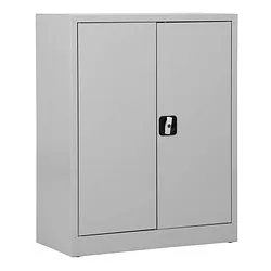 Gürkan Stahlschrank 100011 lichtgrau 80,0 x 38,0 x 100,0 cm, aufgebaut