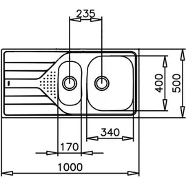 Teka Universe 60 T-XP 1 1/2B 1D Einbau reversibel edelstahl (115140001)