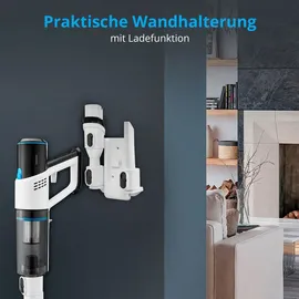 Medion P250 Stabstaubsauger (kabellos, beutellos, Zyklon-Technologie, 250 Watt, 2in1 Stielstaubsauger und Handstaubsauger mit Akku, Staubsensor, HEPA H13, LED Touch Display, Bürstenrolle)