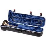 Crossrock Woodwind Hardshell Case-Fits Tenor Trombone-Removable Shoulder Strap, Storage Compartment, TSA Lock-Black (CRA862TBBK)