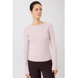 Mandala Ribbed Boat Neckline mauve M