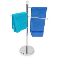 Relaxdays Handtuchständer mit 3 schwenkbaren Stangen, auch als Kleiderständer,
