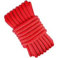 Polyester Seil Schwarz 12 MM. Rope Paracord, Kletterseil. Nylonseil für Outdoor, Garten und DIY. 10M. Rot