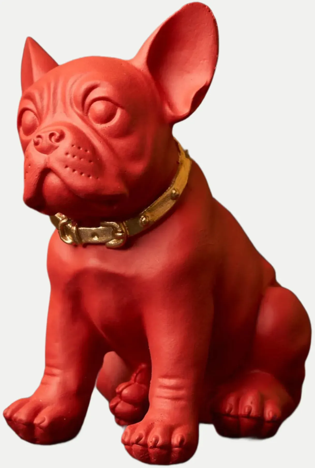 Statue Bulldog - H 12cm Rot