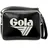 GOLA Redford CUB901 Unisex - Erwachsene Henkeltaschen, Schwarz (Black/White), 36x27x12 cm (B x H x T)