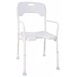 DRIVE Duschstuhl DSF 130 faltbar mit Armlehnen weiß